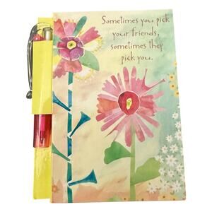Studio 18 Floral Sometimes You Pick Your Friends Mini Notepad With Pen